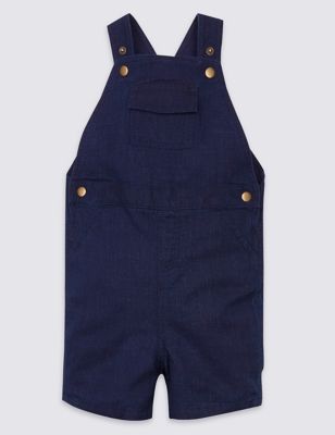 Pure Cotton Textured Dungarees